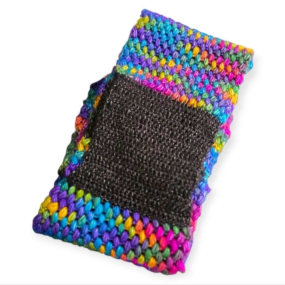 Handmade Crochet Knit Rainbow Scarf